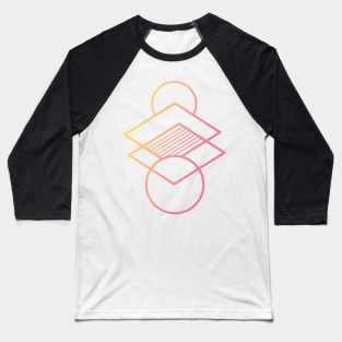 Abstract geometric gradient Baseball T-Shirt